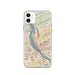 Custom iPhone 11 Harrisburg Pennsylvania Map Phone Case in Woodblock