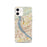 Custom iPhone 12 Harrisburg Pennsylvania Map Phone Case in Woodblock