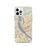 Custom iPhone 12 Pro Harrisburg Pennsylvania Map Phone Case in Woodblock