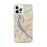 Custom iPhone 12 Pro Max Harrisburg Pennsylvania Map Phone Case in Woodblock
