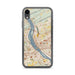 Custom iPhone XR Harrisburg Pennsylvania Map Phone Case in Woodblock
