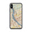 Custom iPhone X/XS Harrisburg Pennsylvania Map Phone Case in Woodblock