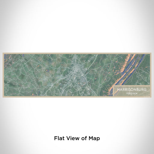 Flat View of Map Custom Harrisonburg Virginia Map Enamel Mug in Afternoon
