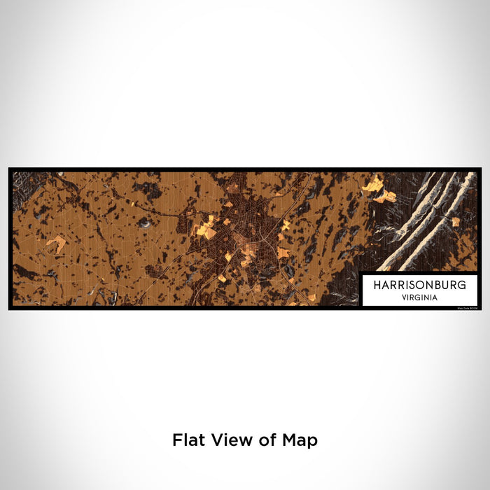 Flat View of Map Custom Harrisonburg Virginia Map Enamel Mug in Ember