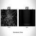Rendered View of Harrisonburg Virginia Map Engraving on 6oz Stainless Steel Flask in Black