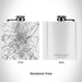 Rendered View of Harrisonburg Virginia Map Engraving on 6oz Stainless Steel Flask in White
