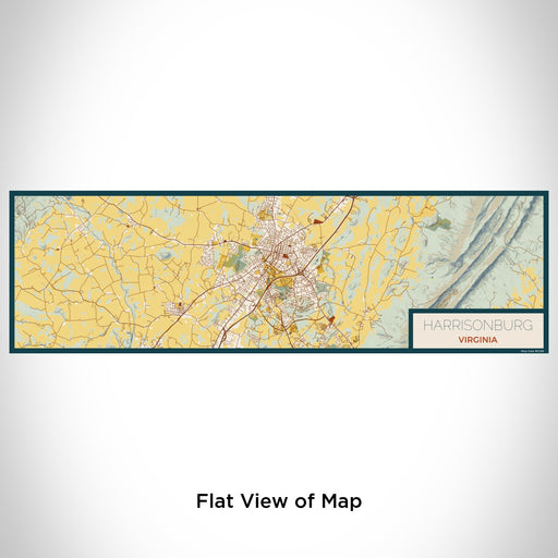 Flat View of Map Custom Harrisonburg Virginia Map Enamel Mug in Woodblock