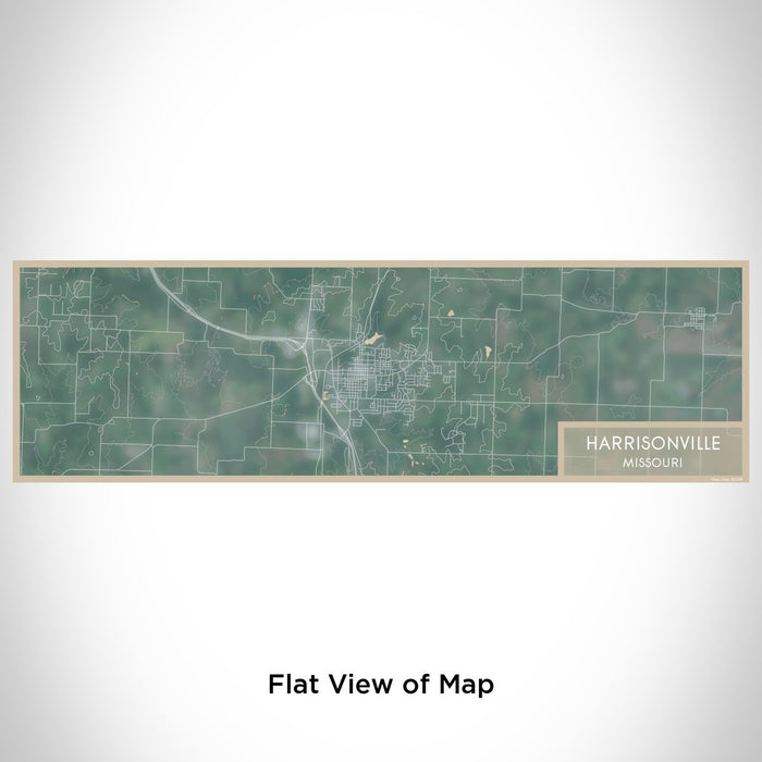 Flat View of Map Custom Harrisonville Missouri Map Enamel Mug in Afternoon