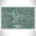 Harrisonville Missouri Map Print Landscape Orientation in Afternoon Style With Shaded Background