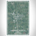 Harrisonville Missouri Map Print Portrait Orientation in Afternoon Style With Shaded Background