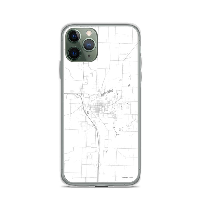 Custom iPhone 11 Pro Harrisonville Missouri Map Phone Case in Classic