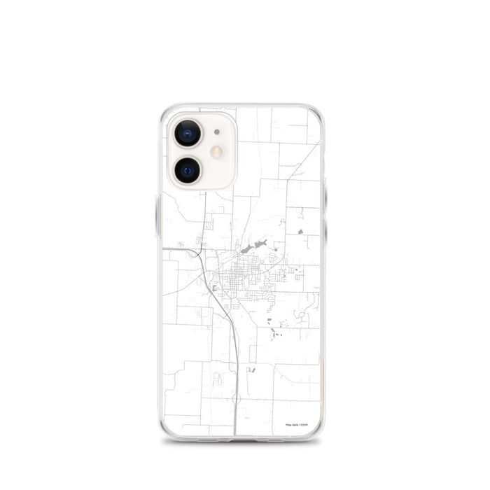 Custom iPhone 12 mini Harrisonville Missouri Map Phone Case in Classic