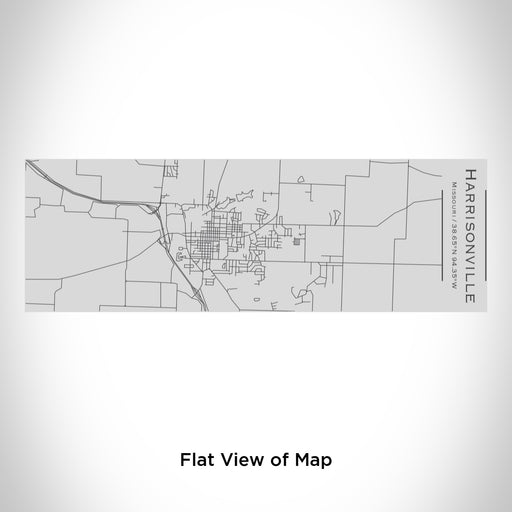 Rendered View of Harrisonville Missouri Map Engraving on 10oz Stainless Steel Insulated Cup with Sipping Lid