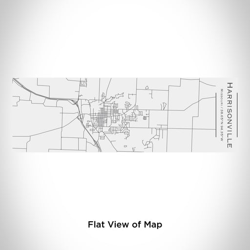Rendered View of Harrisonville Missouri Map Engraving on 10oz Stainless Steel Insulated Cup with Sliding Lid in White