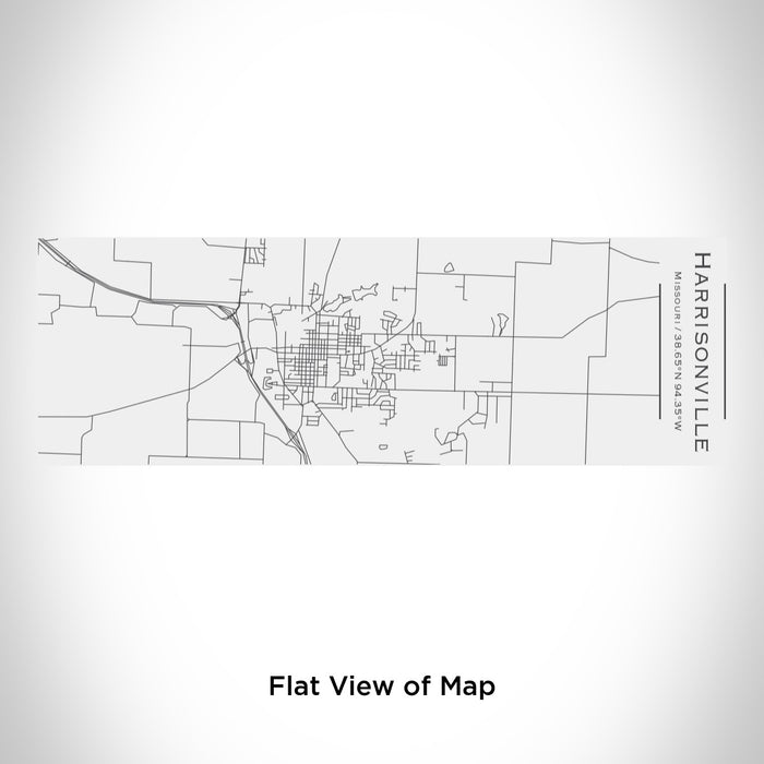 Rendered View of Harrisonville Missouri Map Engraving on 10oz Stainless Steel Insulated Cup with Sliding Lid in White