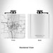 Rendered View of Harrisonville Missouri Map Engraving on 6oz Stainless Steel Flask in White