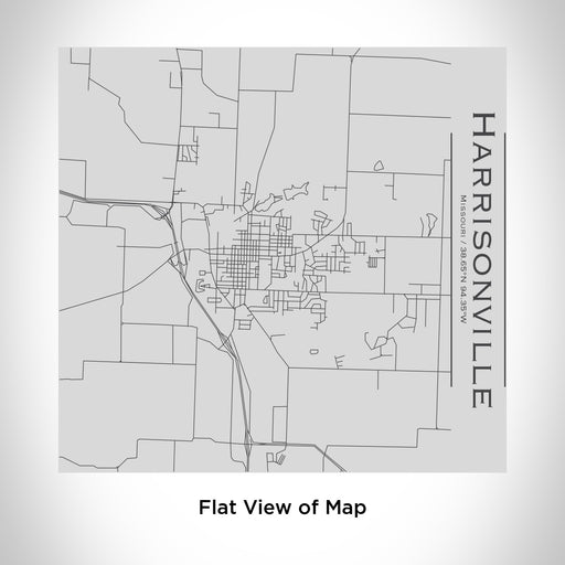 Rendered View of Harrisonville Missouri Map Engraving on 17oz Stainless Steel Insulated Tumbler