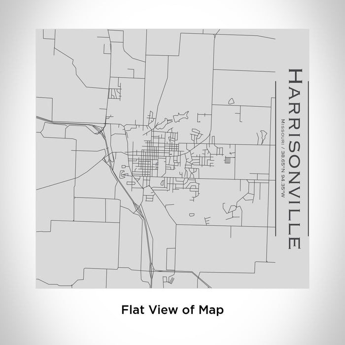 Rendered View of Harrisonville Missouri Map Engraving on 17oz Stainless Steel Insulated Tumbler