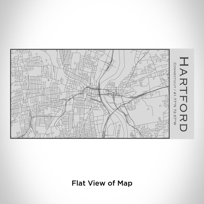 Rendered View of Hartford Connecticut Map Engraving on 17oz Stainless Steel Insulated Cola Bottle