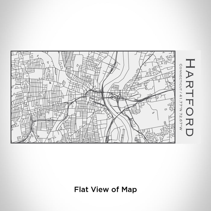 Rendered View of Hartford Connecticut Map Engraving on 17oz Stainless Steel Insulated Cola Bottle in White