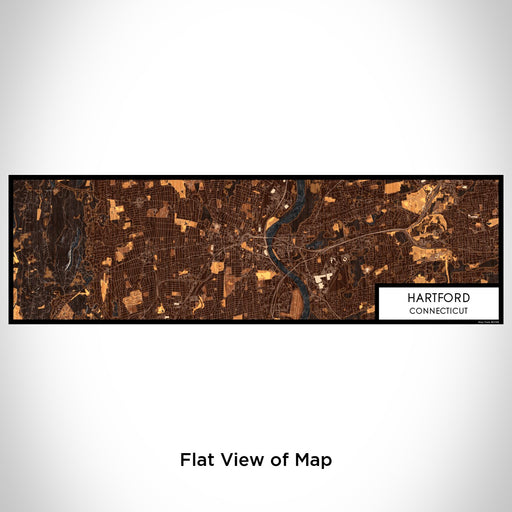 Flat View of Map Custom Hartford Connecticut Map Enamel Mug in Ember