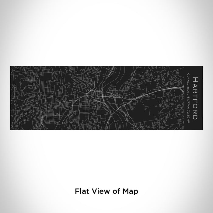 Rendered View of Hartford Connecticut Map Engraving on 10oz Stainless Steel Insulated Cup with Sliding Lid in Black