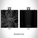 Rendered View of Hartford Connecticut Map Engraving on 6oz Stainless Steel Flask in Black