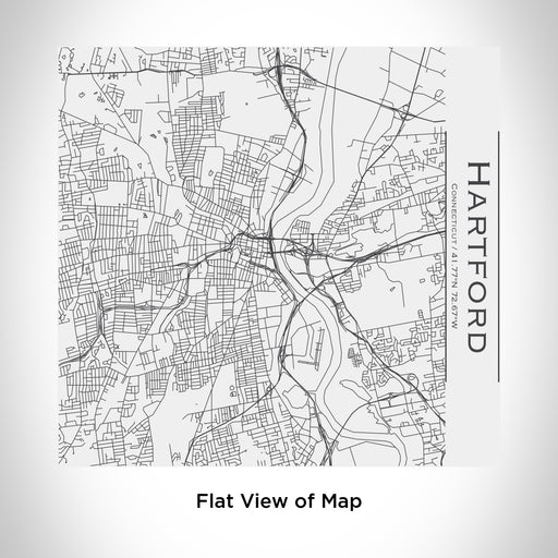 Rendered View of Hartford Connecticut Map Engraving on 17oz Stainless Steel Insulated Tumbler in White