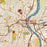 Hartford Connecticut Map Print in Woodblock Style Zoomed In Close Up Showing Details