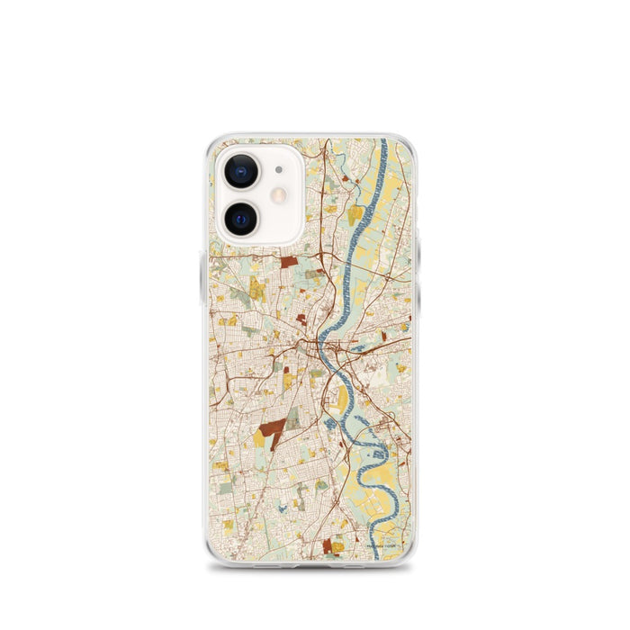 Custom Hartford Connecticut Map iPhone 12 mini Phone Case in Woodblock