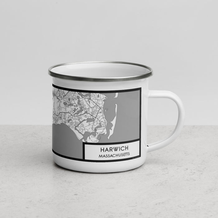 Right View Custom Harwich Massachusetts Map Enamel Mug in Classic