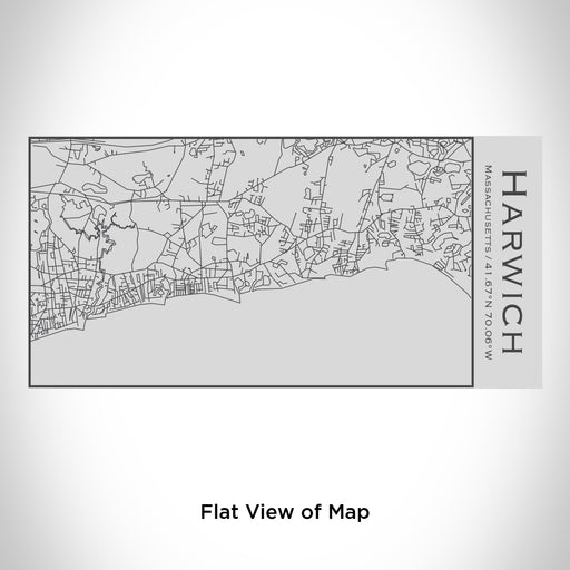 Rendered View of Harwich Massachusetts Map Engraving on 17oz Stainless Steel Insulated Cola Bottle