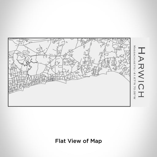 Rendered View of Harwich Massachusetts Map Engraving on 17oz Stainless Steel Insulated Cola Bottle in White