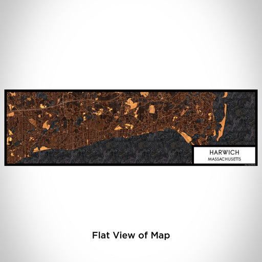 Flat View of Map Custom Harwich Massachusetts Map Enamel Mug in Ember