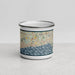 Front View Custom Harwich Massachusetts Map Enamel Mug in Woodblock