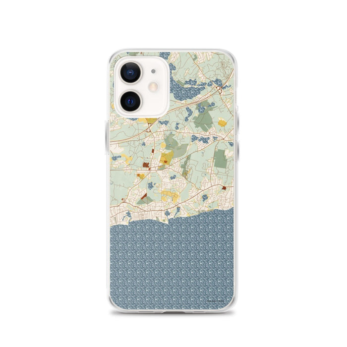 Custom Harwich Massachusetts Map iPhone 12 Phone Case in Woodblock