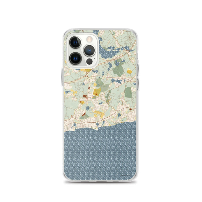 Custom Harwich Massachusetts Map iPhone 12 Pro Phone Case in Woodblock