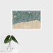 16x24 Harwich Port Massachusetts Map Print Landscape Orientation in Afternoon Style With Tropical Plant Leaves in Water