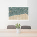 24x36 Harwich Port Massachusetts Map Print Lanscape Orientation in Afternoon Style Behind 2 Chairs Table and Potted Plant