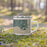 Right View Custom Harwich Port Massachusetts Map Enamel Mug in Afternoon on Grass With Trees in Background
