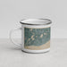 Left View Custom Harwich Port Massachusetts Map Enamel Mug in Afternoon