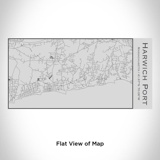 Rendered View of Harwich Port Massachusetts Map Engraving on 17oz Stainless Steel Insulated Cola Bottle