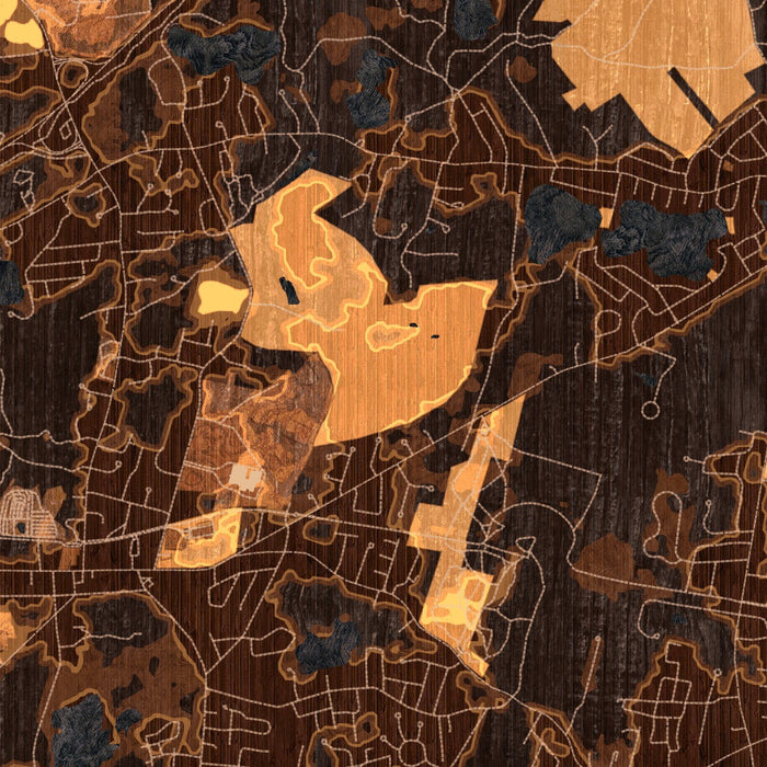 Harwich Port Massachusetts Map Print in Ember Style Zoomed In Close Up Showing Details