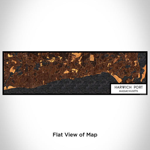 Flat View of Map Custom Harwich Port Massachusetts Map Enamel Mug in Ember