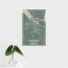 16x24 Hastings Minnesota Map Print Portrait Orientation in Afternoon Style With Tropical Plant Leaves in Water