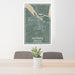 24x36 Hastings Minnesota Map Print Portrait Orientation in Afternoon Style Behind 2 Chairs Table and Potted Plant