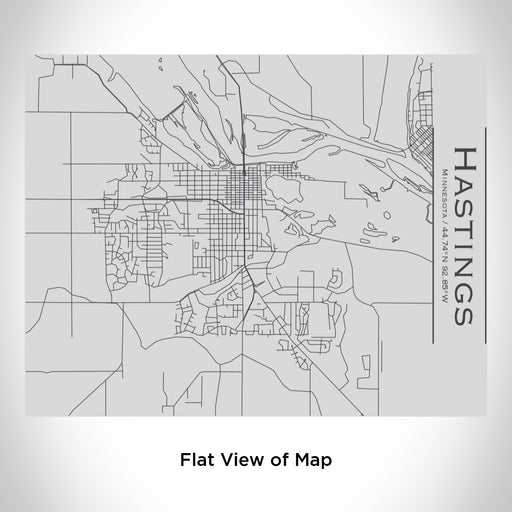 Rendered View of Hastings Minnesota Map Engraving on 20oz Stainless Steel Insulated Bottle with Bamboo Top