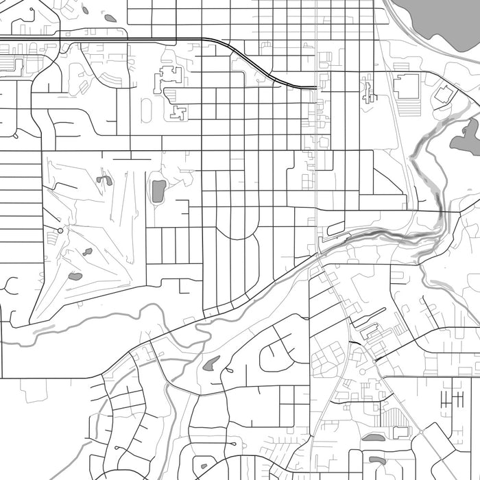 Hastings Minnesota Map Print in Classic Style Zoomed In Close Up Showing Details