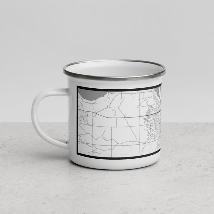 Left View Custom Hastings Minnesota Map Enamel Mug in Classic