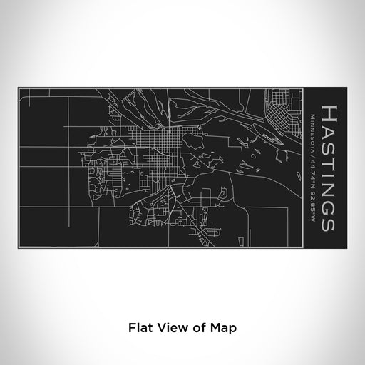 Rendered View of Hastings Minnesota Map Engraving on 17oz Stainless Steel Insulated Cola Bottle in Black